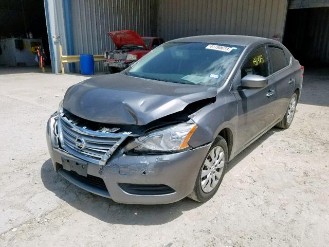 3N1AB7AP0FY237186 - 2015 NISSAN SENTRA S GRAY photo 2