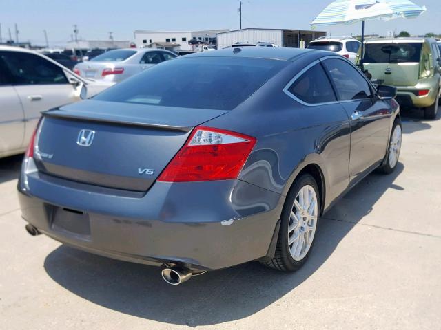 1HGCS22859A009324 - 2009 HONDA ACCORD EXL GRAY photo 4