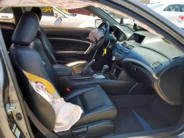 1HGCS22859A009324 - 2009 HONDA ACCORD EXL GRAY photo 5