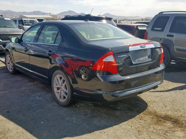 3FAHP0JA9BR242252 - 2011 FORD FUSION SEL BLACK photo 3