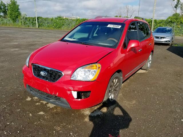 KNAHH8A83C7406569 - 2012 KIA RONDO RED photo 2