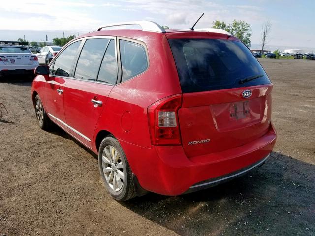 KNAHH8A83C7406569 - 2012 KIA RONDO RED photo 3