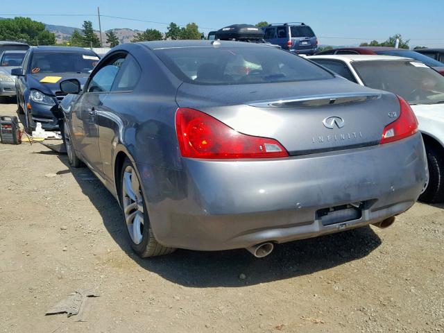 JN1CV6EK2AM103249 - 2010 INFINITI G37 BASE GRAY photo 3