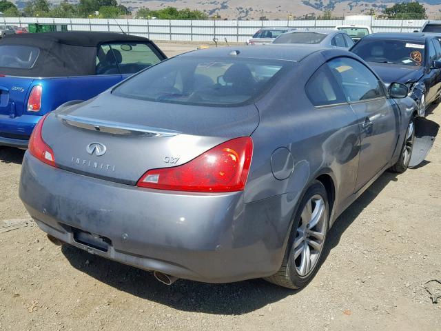 JN1CV6EK2AM103249 - 2010 INFINITI G37 BASE GRAY photo 4