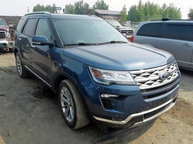 1FM5K8F86KGA91261 - 2019 FORD EXPLORER L BLUE photo 1