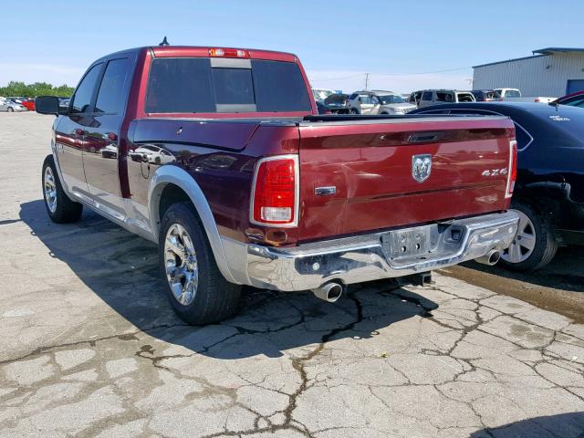 1C6RR7VT1GS268733 - 2016 RAM 1500 LARAM RED photo 3