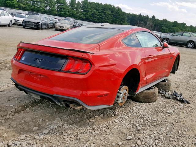 1FA6P8CF3K5163323 - 2019 FORD MUSTANG GT RED photo 4