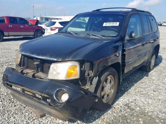 1GKDT13S222111513 - 2002 GMC ENVOY BLACK photo 2