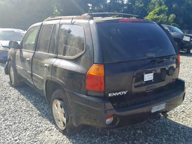 1GKDT13S222111513 - 2002 GMC ENVOY BLACK photo 3