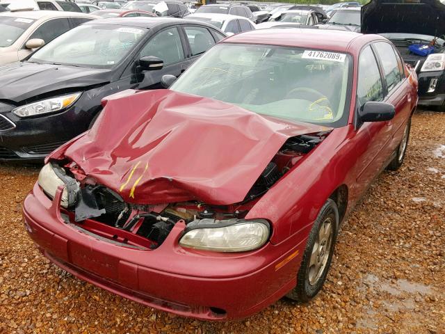 1G1ND52F04M676383 - 2004 CHEVROLET CLASSIC RED photo 2