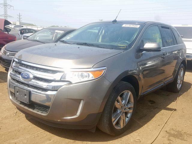 2FMDK3KCXDBB69446 - 2013 FORD EDGE LIMIT GRAY photo 2