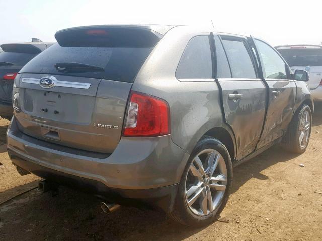 2FMDK3KCXDBB69446 - 2013 FORD EDGE LIMIT GRAY photo 4