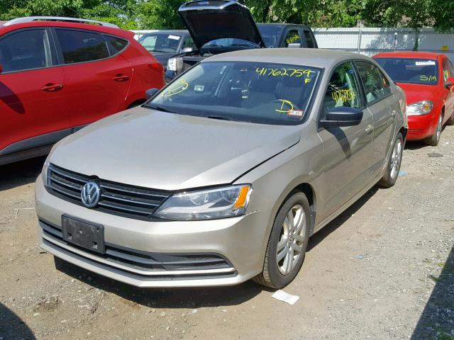 3VW2K7AJ1FM221175 - 2015 VOLKSWAGEN JETTA BASE SILVER photo 2