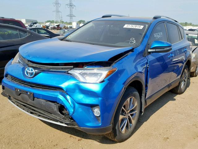 JTMRJREV3GD017813 - 2016 TOYOTA RAV4 HV XL BLUE photo 2