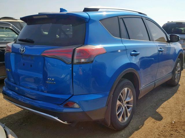 JTMRJREV3GD017813 - 2016 TOYOTA RAV4 HV XL BLUE photo 4