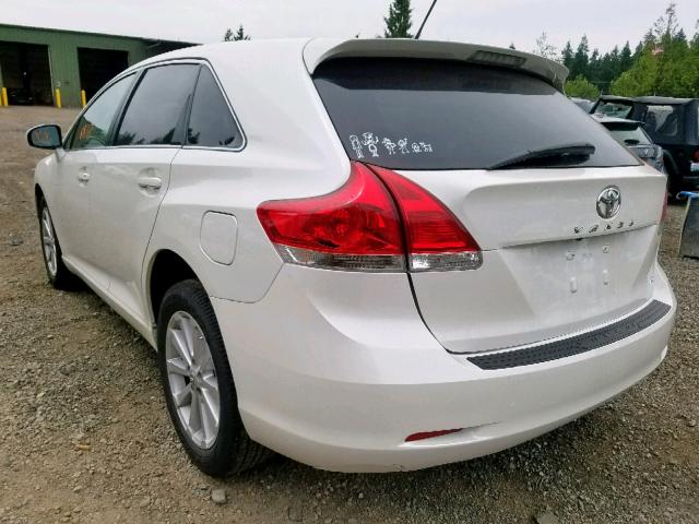 4T3BA3BB9BU021899 - 2011 TOYOTA VENZA WHITE photo 3