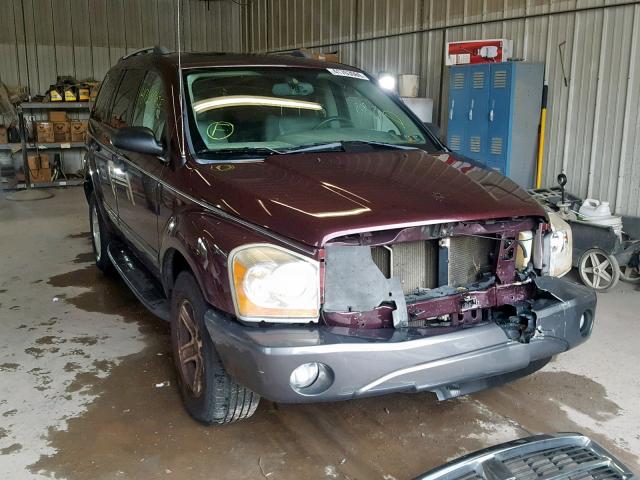 1D4HB48D15F524437 - 2005 DODGE DURANGO SL BURGUNDY photo 1