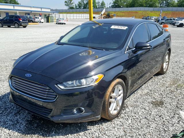 3FA6P0HR4DR256999 - 2013 FORD FUSION SE BLACK photo 2