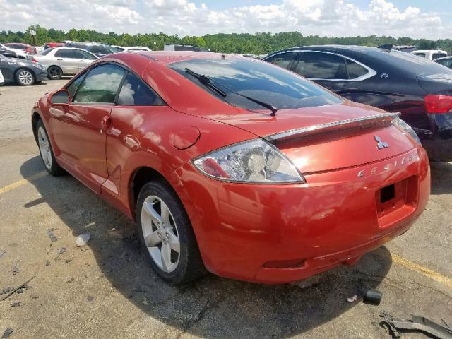 4A3AK24F87E001643 - 2007 MITSUBISHI ECLIPSE GS RED photo 3