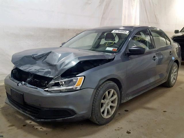 3VW1K7AJ7BM343576 - 2011 VOLKSWAGEN JETTA BASE GRAY photo 2