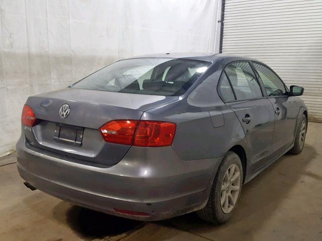 3VW1K7AJ7BM343576 - 2011 VOLKSWAGEN JETTA BASE GRAY photo 4