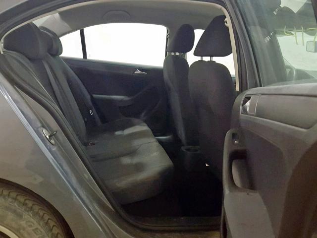 3VW1K7AJ7BM343576 - 2011 VOLKSWAGEN JETTA BASE GRAY photo 6