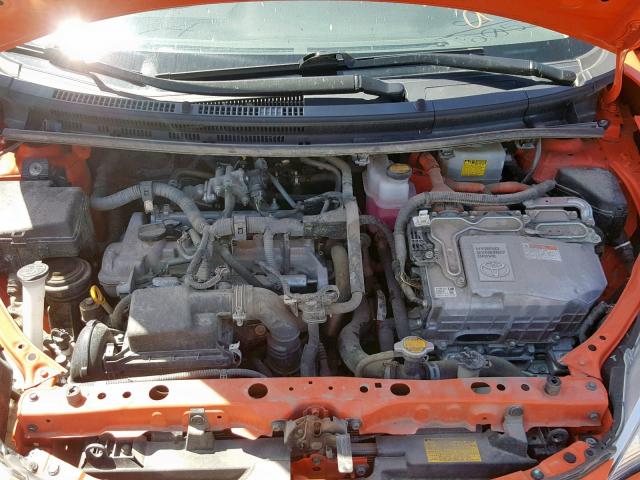 JTDKDTB31E1082053 - 2014 TOYOTA PRIUS C ORANGE photo 7