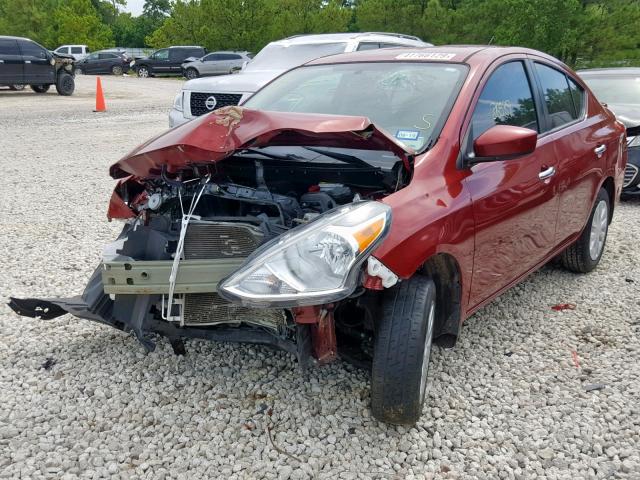 3N1CN7AP3HL863430 - 2017 NISSAN VERSA S BURGUNDY photo 2