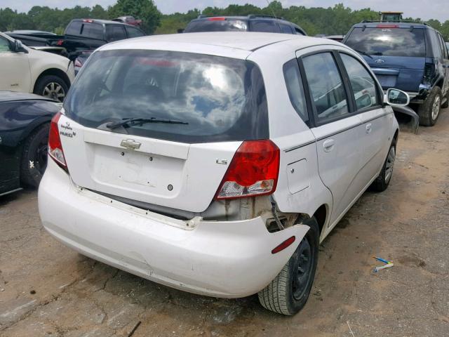 KL1TD66627B695717 - 2007 CHEVROLET AVEO BASE თეთრი ფოტო 4