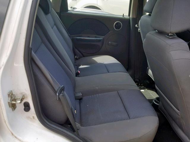KL1TD66627B695717 - 2007 CHEVROLET AVEO BASE თეთრი ფოტო 6