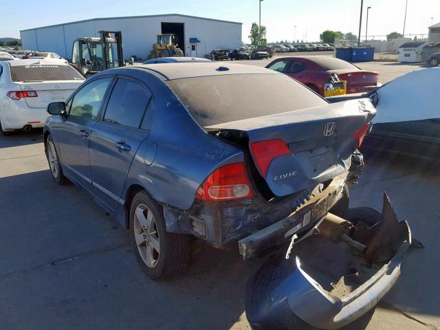 2HGFA16918H526942 - 2008 HONDA CIVIC EXL BLUE photo 3