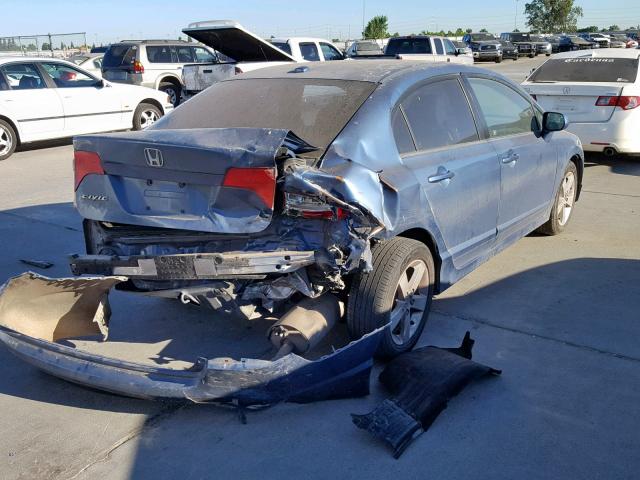 2HGFA16918H526942 - 2008 HONDA CIVIC EXL BLUE photo 4