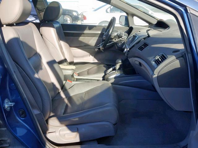 2HGFA16918H526942 - 2008 HONDA CIVIC EXL BLUE photo 5