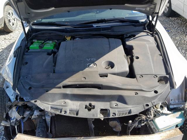 JTHBK262472039520 - 2007 LEXUS IS 250 SILVER photo 7