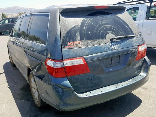 5FNRL38206B064362 - 2006 HONDA ODYSSEY LX CHARCOAL photo 3