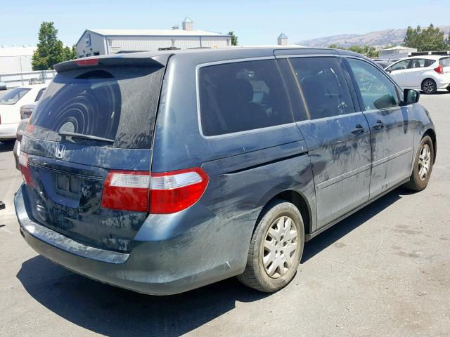 5FNRL38206B064362 - 2006 HONDA ODYSSEY LX CHARCOAL photo 4