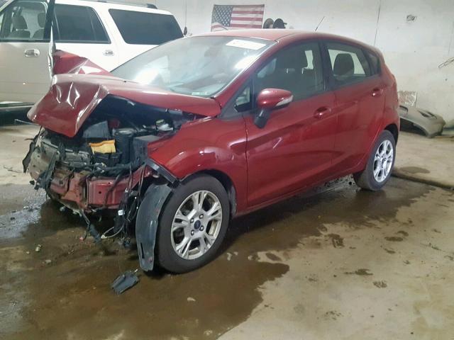 3FADP4EJ2EM168173 - 2014 FORD FIESTA SE MAROON photo 2