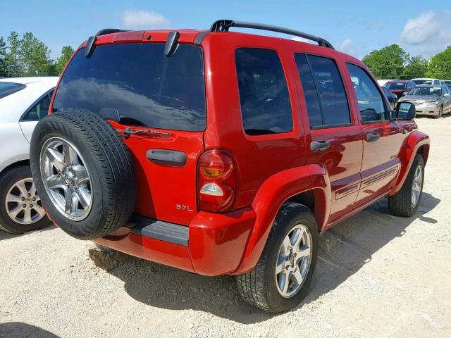 1J4GK58K34W226851 - 2004 JEEP LIBERTY LI RED photo 4