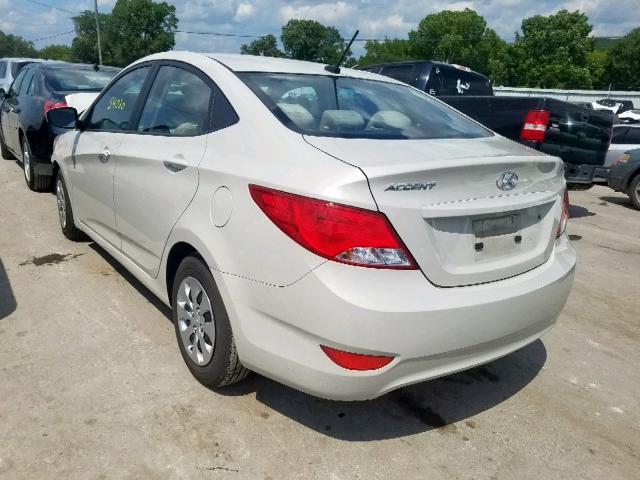 KMHCT4AE2GU982781 - 2016 HYUNDAI ACCENT SE WHITE photo 3