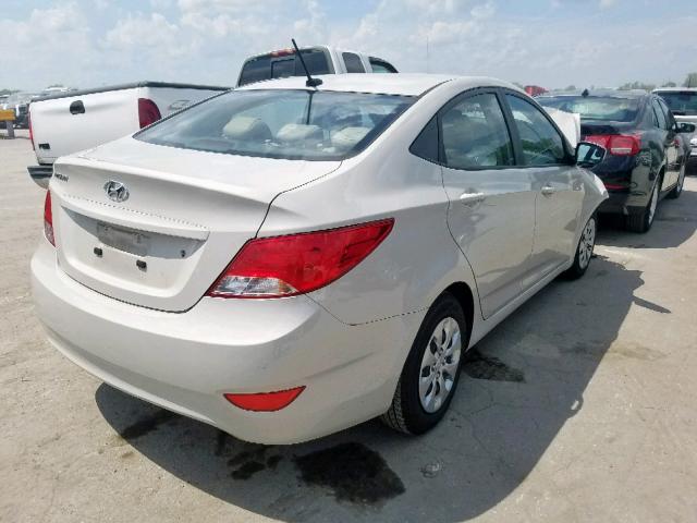 KMHCT4AE2GU982781 - 2016 HYUNDAI ACCENT SE WHITE photo 4