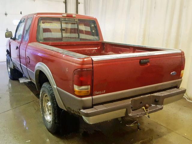 1FTCR15X8VPA00146 - 1997 FORD RANGER SUP RED photo 3