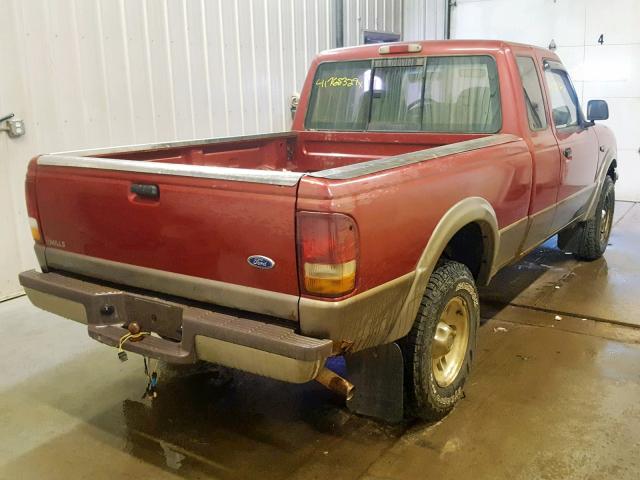 1FTCR15X8VPA00146 - 1997 FORD RANGER SUP RED photo 4