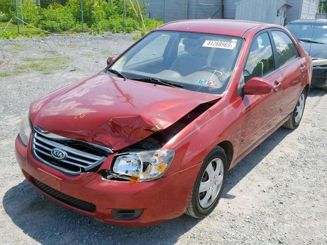 KNAFE222X95665359 - 2009 KIA SPECTRA EX RED photo 2