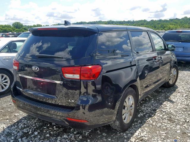 KNDMB5C17H6242337 - 2017 KIA SEDONA LX BLACK photo 4