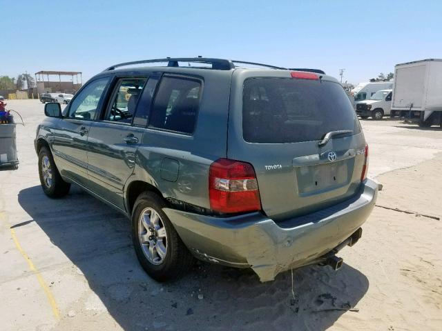 JTEGD21A940087890 - 2004 TOYOTA HIGHLANDER GREEN photo 3