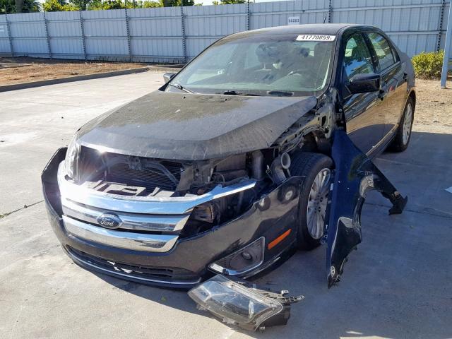 3FADP0L37AR268960 - 2010 FORD FUSION HYB BLACK photo 2