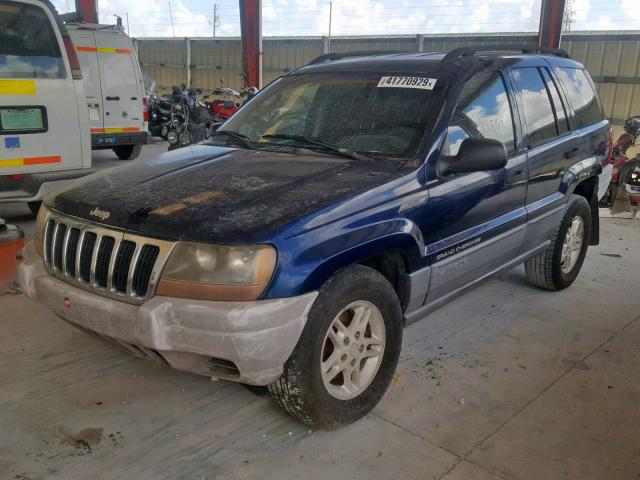 1J4GX48S62C122090 - 2002 JEEP GRAND CHER BLUE photo 2