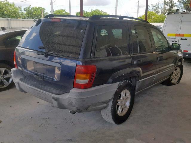 1J4GX48S62C122090 - 2002 JEEP GRAND CHER BLUE photo 4