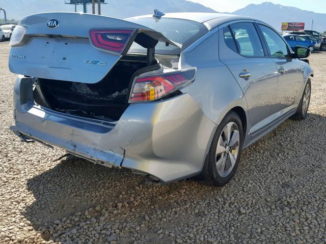 KNAGN4AD4F5080212 - 2015 KIA OPTIMA HYB SILVER photo 4