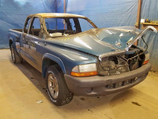 1D7GL12K84S711682 - 2004 DODGE DAKOTA SXT BLUE photo 1